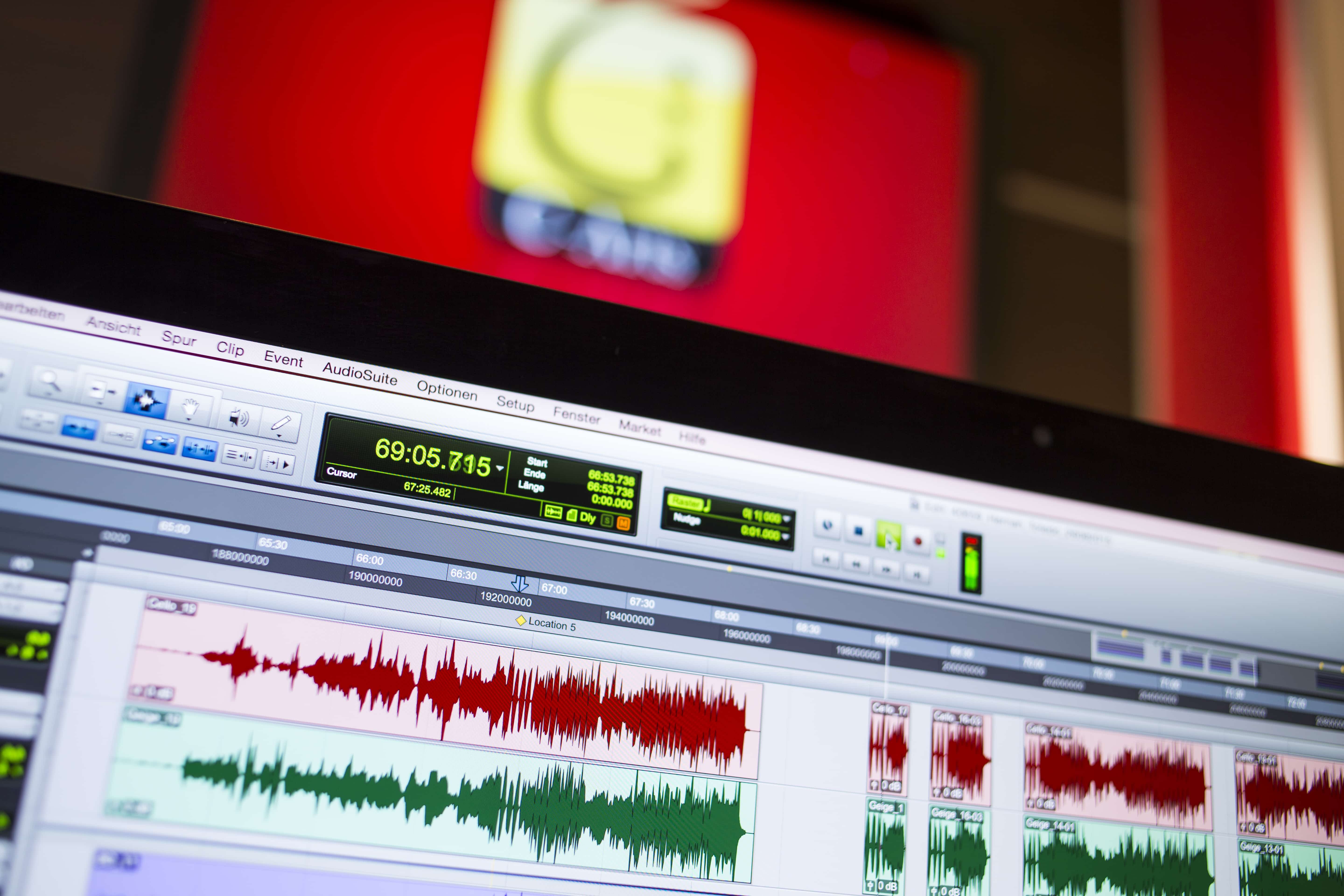 Pro Tools Regie im Tonstudio Classical Arts Wien